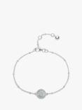 Auree Barcelona Personalised Birthstone Sterling Silver Beaded Chain Bracelet, Crystal - April
