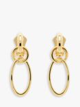 Emma Holland Triple Hoop Drop Clip-On Earrings, Gold