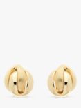 Emma Holland Polished & Satin Finish Knot Clip-On Earrings, Gold