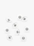 Emma Holland Disc Earring Backs, Pack of 10, Silver