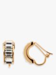 Emma Holland Baguette Crystal Clip-On Hoop Earrings, Gold
