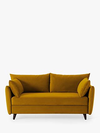 Model 08 Range, Swyft Model 08 2.5 Seater Sofa, Dark Leg, Velvet Mustard
