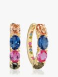 Sif Jakobs Jewellery Multi-Coloured Zirconia Hoop Earrings, Gold/Multi
