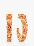 Sif Jakobs Jewellery Cubic Zirconia Hoop Earrings, Gold