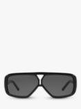 Yves Saint Laurent YS000434 Women's Rectangular Sunglasses, Black