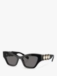 Swarovski SK6021 Women's Polarised Cat Eye Sunglasses, Black