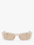 Jimmy Choo JC5002BU Women's Rectangular Sunglasses, White