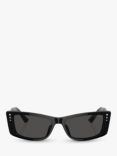 Jimmy Choo JC5002BU Women's Rectangular Sunglasses, Black
