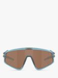 Oakley OO9404 Unisex Wrap Sunglasses, Transparent Stonewash/Brown