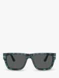 Persol PO3348S Men's D-Frame Sunglasses, Blue Havana/Grey