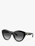 Jimmy Choo JC5007 Women's Cat's Eye Sunglasses, Black/Grey