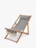 Business & Pleasure Co. Lauren's Stripe Garden Deckchair & Sling, Navy