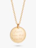 Merci Maman Personalised Beaded Disc Necklace, Gold