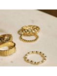 Daisy London Shrimps Beaded Ring, Gold