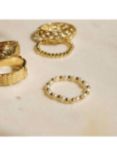 Daisy London Shrimps Pearl Beaded Ring, Gold