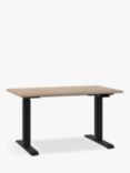 Bisley Sit/Stand Desk, 120cm, Oak Laminate/Black