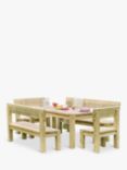 Zest Philippa Wooden 6-Seater Garden Dining Table & Chairs Set, Natural