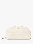 Aspinal of London Small Croc Effect Leather Makeup Bag