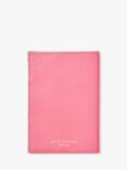 Aspinal of London Pebble Leather Passport Cover, Candy Pink