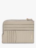 Aspinal of London Pebble Leather Zipped Travel Wallet, Dove Grey