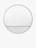 Gallery Direct Auburn Round Metal Caged Wire Wall Mirror, 80cm