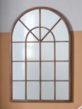 Gallery Direct Carmel Arched Metal Frame Window Wall Mirror, 90 x 60cm