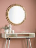 Gallery Direct Searcy Round Metal Frame Wall Mirror, 80cm