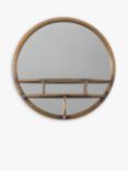 Gallery Direct Milton Round Metal Wall Mirror & Shelf, 40cm, Bronze