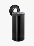 Brabantia Laundry Bin With Plastic Lid, Matte Black, 35L