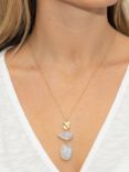 Sarah Alexander Rainbow Moonstone Drop Pendant Necklace, Gold