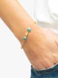 Sarah Alexander Copper Turquoise Gemstone Bracelet, Gold