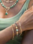 Sarah Alexander Mauritius Gemstone Beaded Bracelet, Gold