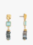 Sarah Alexander Mauritius Gemstone Drop Earrings, Gold