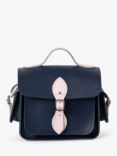 Cambridge Satchel The Small Traveller Leather Bag, Blueberry Pink Saffiano