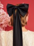 Sister Jane Dream Enflower Long Bow Hair Clip, Black