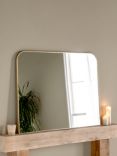Yearn Larvik Overmantle Wall Mirror, 80 x 110cm, Gold