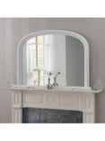 Yearn Ribbed Overmantle Wall Mirror, 77 x 112cm, White