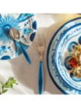 Guzzini Patterned Melamine Picnic Pasta Bowl, 21cm, Blue