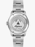Alpina AL-525BW4S26B Men's Startimer Pilot Automatic Date Bracelet Strap Watch, Silver/Black