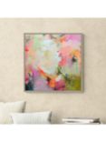 John Lewis Natasha Barnes 'Cherry Blossom' Abstract Framed Canvas Print, 64 x 64cm, Pink/Multi