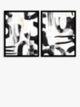 John Lewis PI Studio 'Concept' Abstract Framed Print, Set of 2, 84.5 x 64.5cm, Black/White