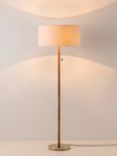 houseof Wood & Metal Disc Floor Lamp, Brass