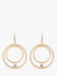 Susan Caplan Oversized Double Hoop Drop Earrings, Gold