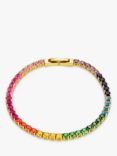 Orelia Rainbow Cubic Zirconia Tennis Bracelet, Gold
