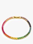 Orelia Rainbow Cubic Zirconia Tennis Bracelet, Gold