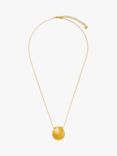 Orelia Domed Shell Pendant Necklace, Gold