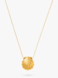 Orelia Domed Shell Pendant Necklace, Gold