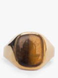 L & T Heirlooms Second Hand 9ct Yellow Gold Men's Tiger Eye Ring, Dated Circa 1979, Gold