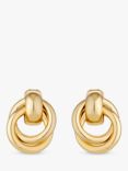 Jon Richard Knotted Door Knocker Earrings, Gold