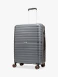 Rock Hydra Lite 8-Wheel 65.5cm Medium Suitcase, Charcoal